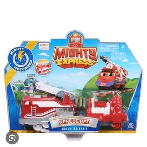 Motorized Train .New. Rescue Red. Mighty Express